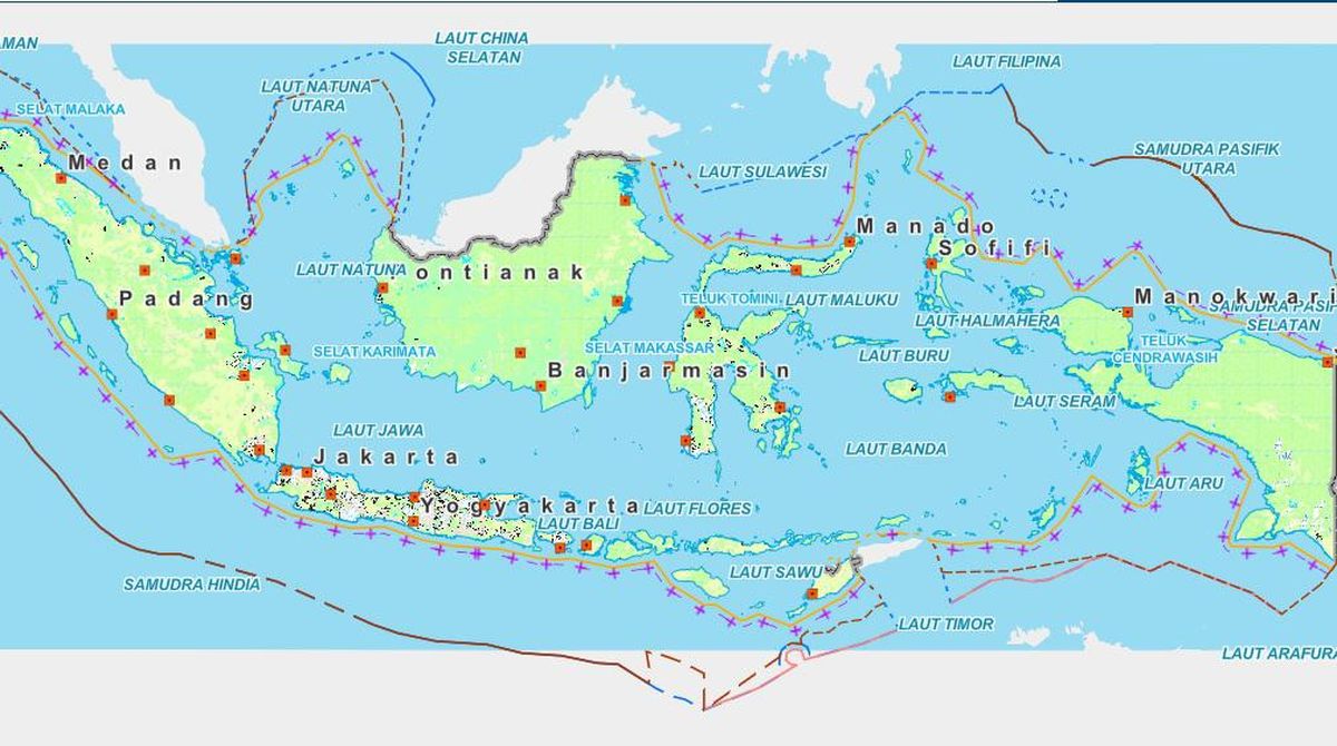  Peta digital dengan penyorotan area lokal