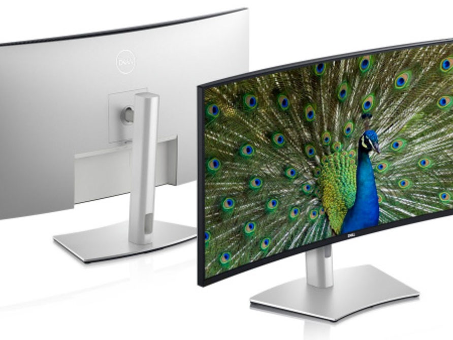 Gambar monitor Dell UltraSharp menampilkan antarmuka perangkat lunak pengeditan video dengan garis waktu video yang hidup dan alat penilaian warna, menekankan penggunaan profesionalnya untuk pengedita