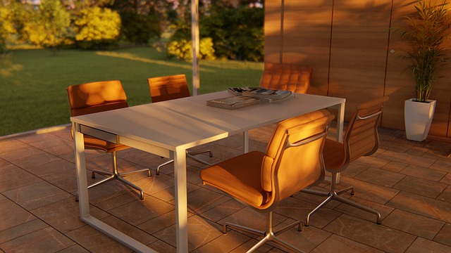 Meja makan yang dapat dilipat untuk menghemat ruang