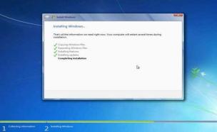 Proses instalasi sistem operasi Windows di layar komputer
