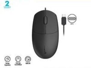 Gambar mouse kantor yang kokoh dan terlihat profesional di atas meja di lingkungan korporat, menekankan keandalannya dan kesesuaiannya untuk penggunaan bisnis.